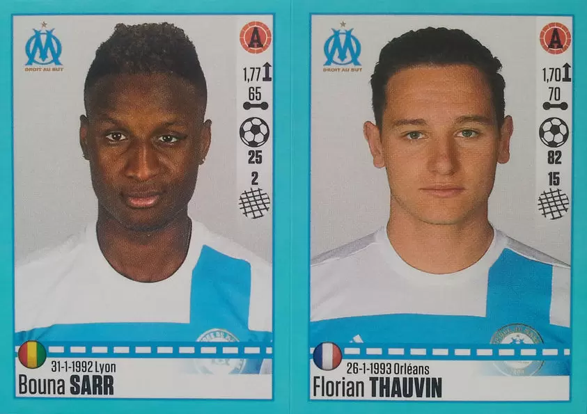 Foot 2016-17 - Bouna Sarr - Florian Thauvin - Marseille
