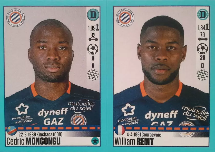 Foot 2016-17 - Cédric Mongongu - William Remy - Montpellier