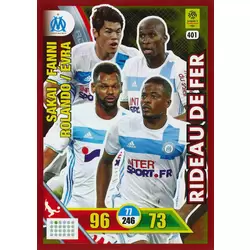 Hiroki Sakai / Fanni / Jorge Rolando / Evra - Olympique de Marseille - Rideau de Fer
