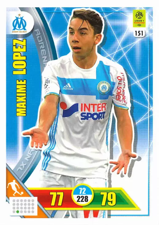 Adrenalyn XL 2017-18 - Maxime Lopez - Olympique de Marseille