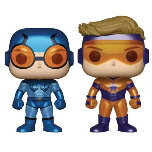 POP! Heroes - Dc Comics - Booster Gold and Blue Beetle Metallic  2 Pack