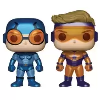 Dc Comics - Booster Gold and Blue Beetle Metallic  2 Pack
