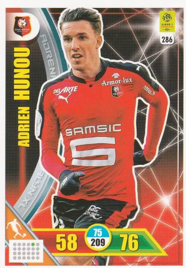 Adrenalyn XL 2017-18 - Adrien Hunou - Stade Rennais