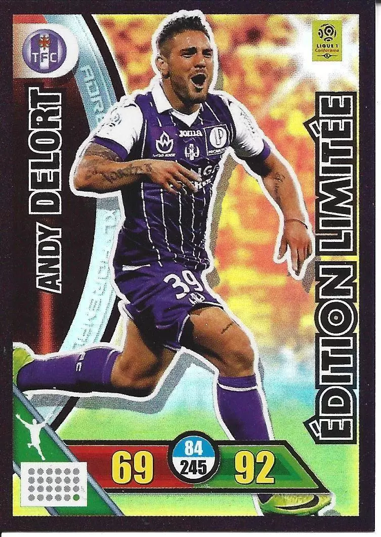 Adrenalyn XL 2017-18 - Andy Delort - Toulouse FC - Edition Limitée