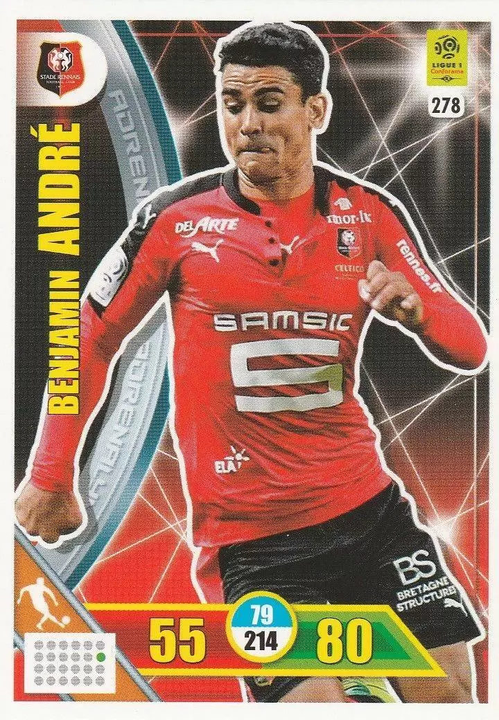 Adrenalyn XL 2017-18 - Benjamin André - Stade Rennais