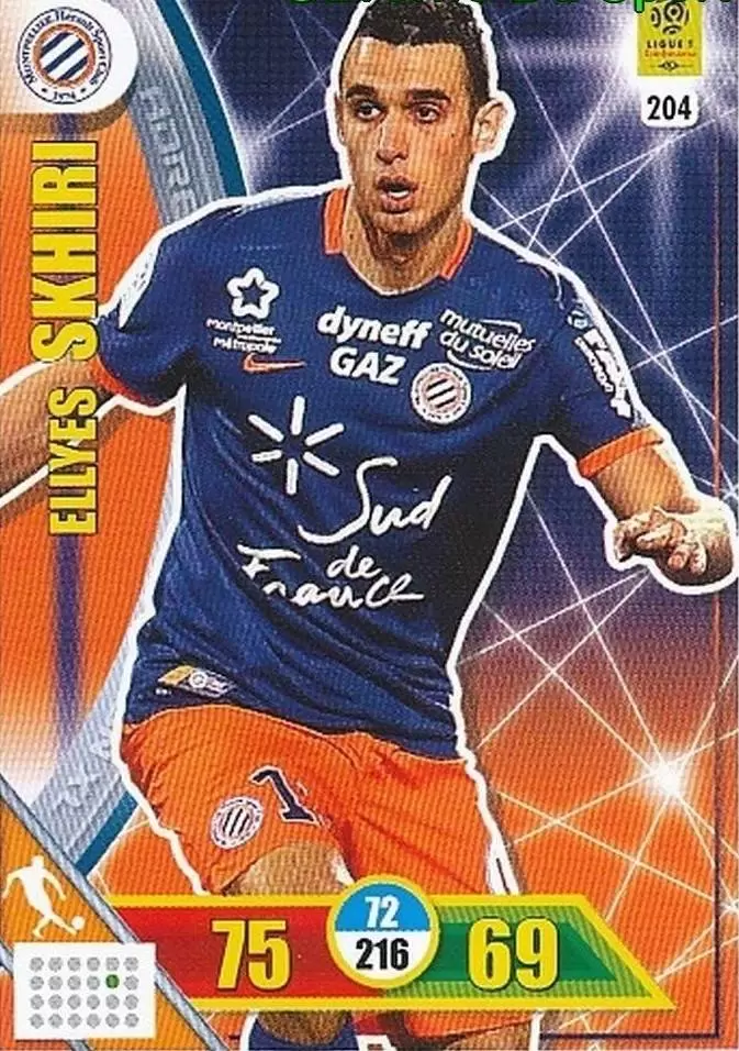 Adrenalyn XL 2017-18 - Ellyes Skhiri - Montpellier Hérault SC