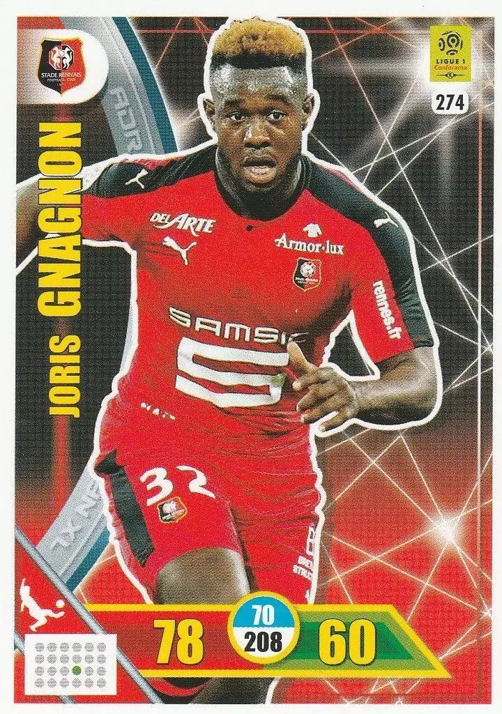 Adrenalyn XL 2017-18 - Joris Gnagnon - Stade Rennais