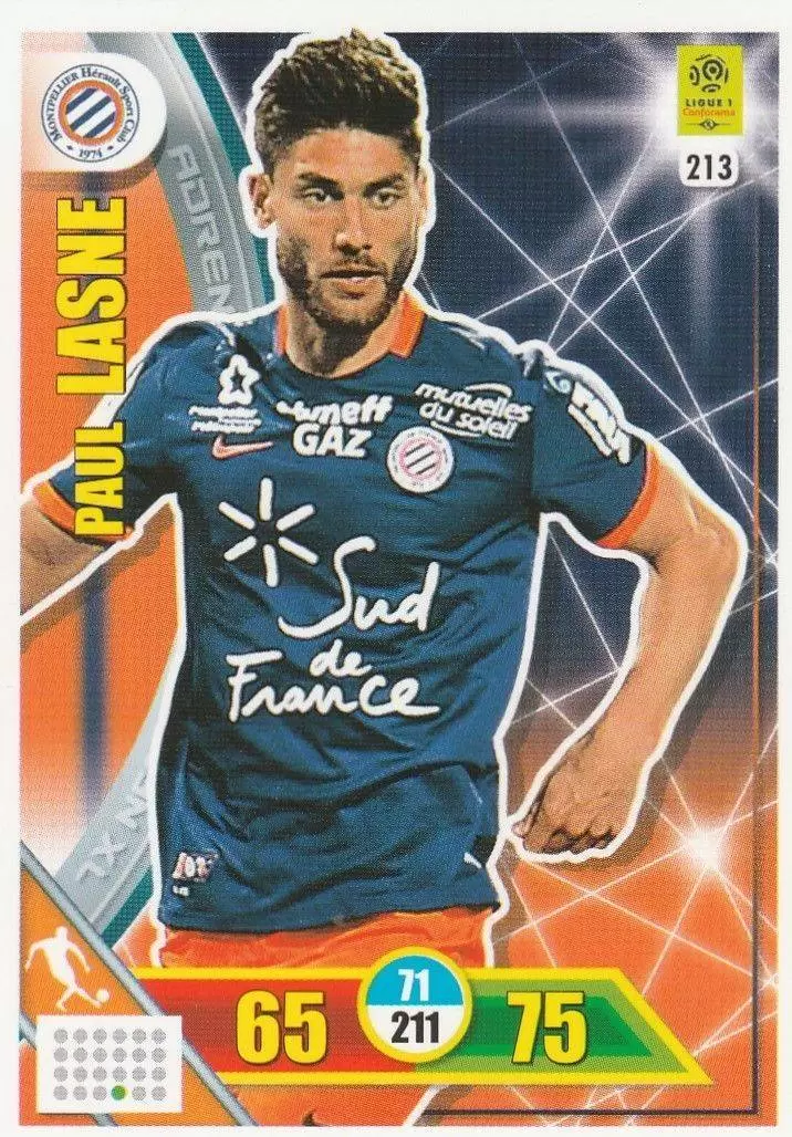 Adrenalyn XL 2017-18 - Paul Lasne - Montpellier Hérault SC