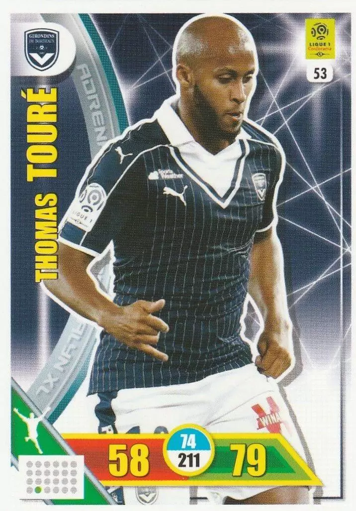 Adrenalyn XL 2017-18 - Thomas Touré - FC Girondins de Bordeaux
