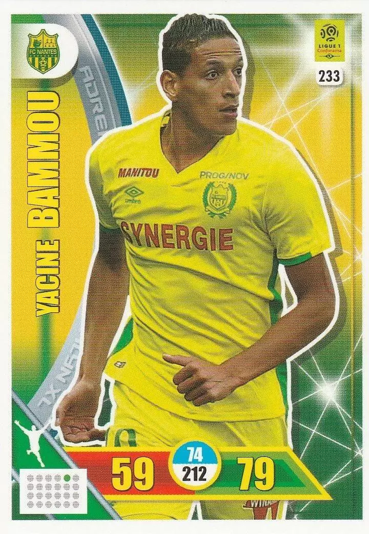 Adrenalyn XL 2017-18 - Yacine Bammou - FC Nantes