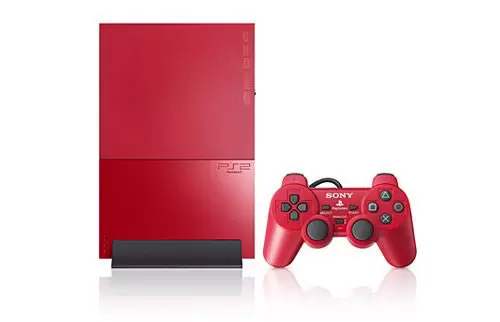 PlayStation 2 Stuff - PlayStation 2 Slim Cinnabar Red