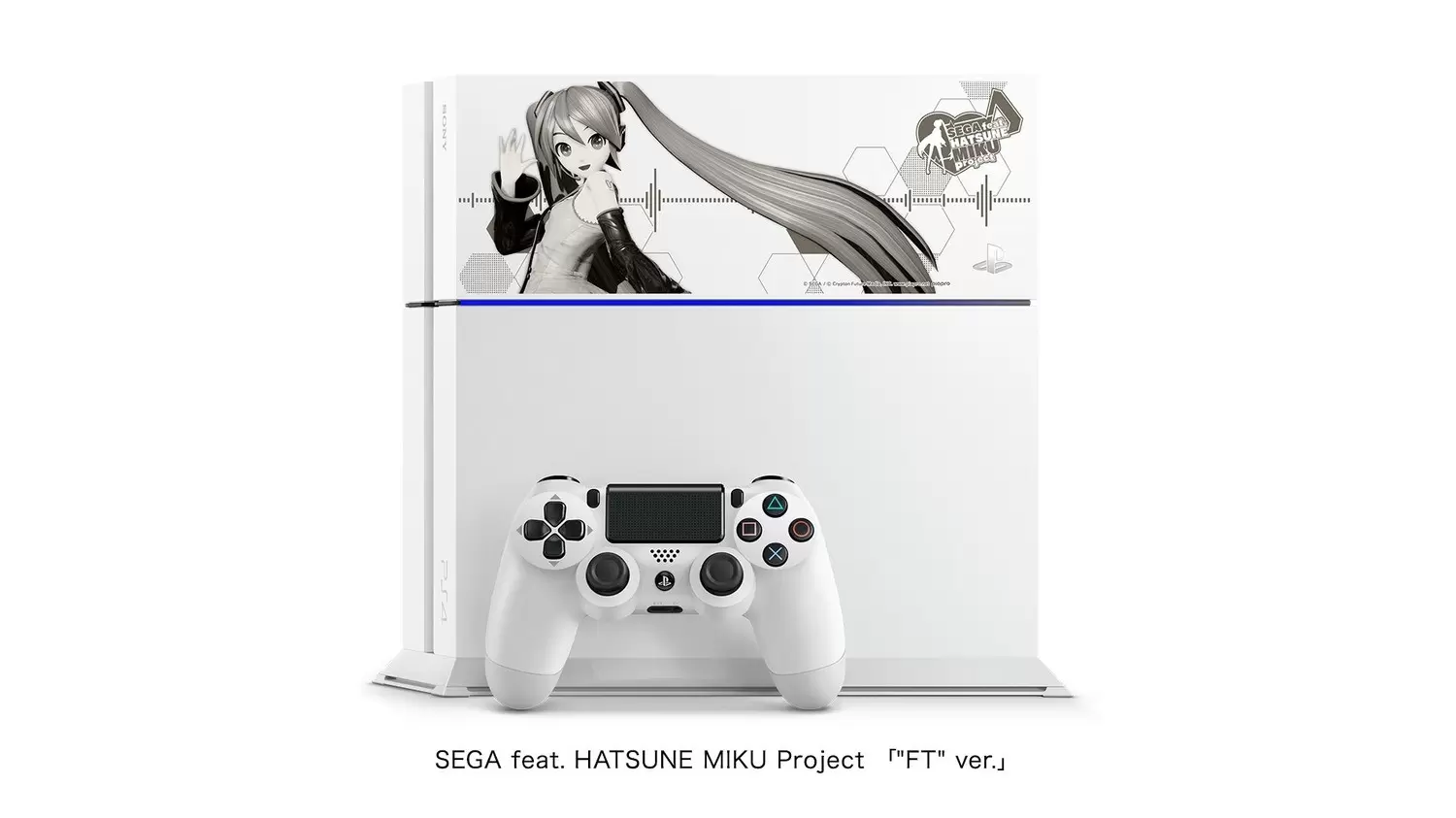 Matériel PS4 - PlayStation 4 - Glacier White - Hatsune Miku Projet Diva Future Tone