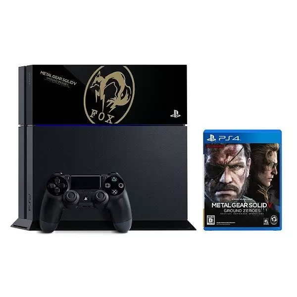Matériel PS4 - PlayStation 4 - Jet Black - Metal Gear Solid V Ground Zero Fox