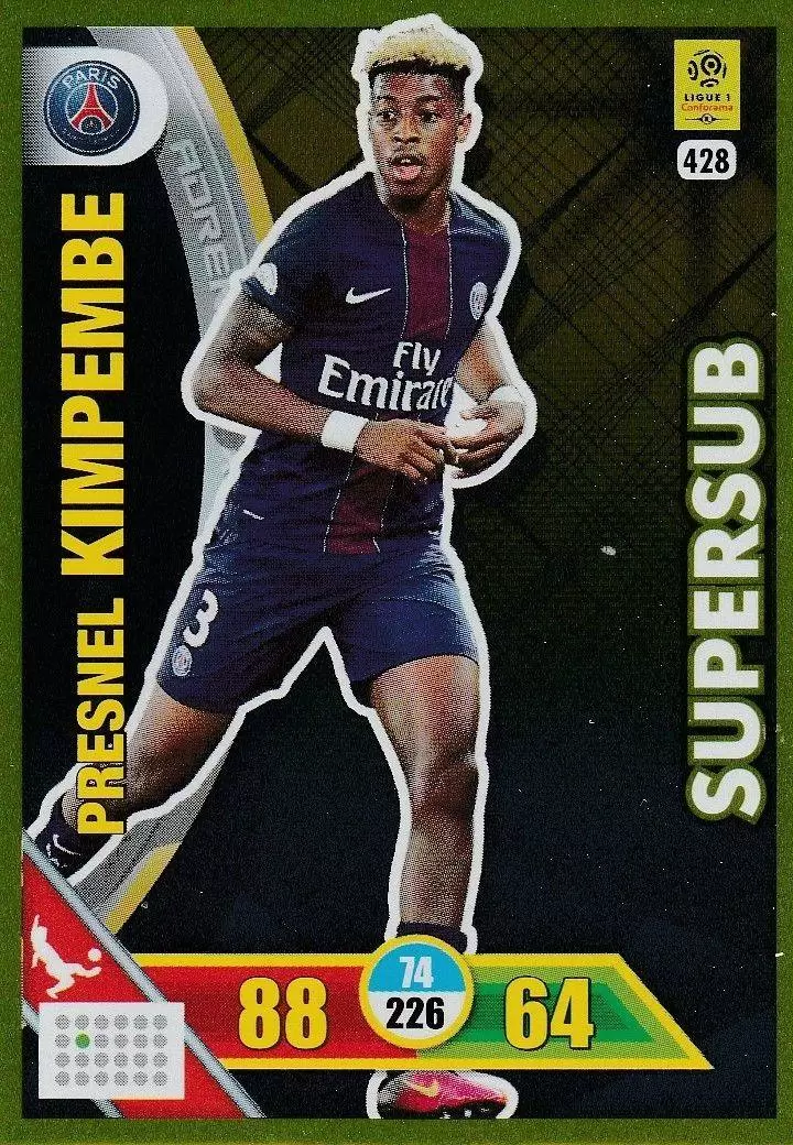 Adrenalyn XL 2017-18 - Presnel Kimpembe - Paris Saint-Germain - Supersub