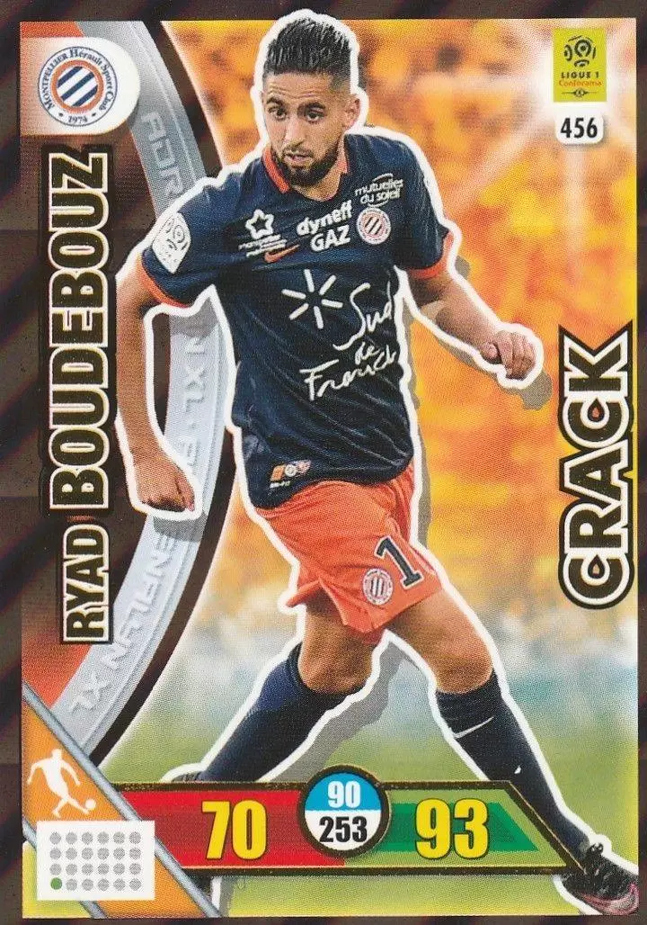 Adrenalyn XL 2017-18 - Ryad Boudebouz - Montpellier Hérault SC - Crack