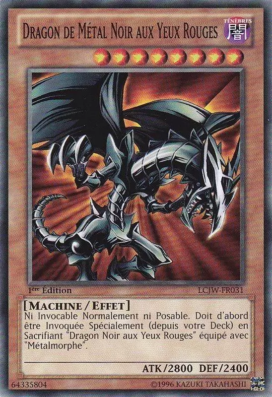 Collection Légendaire 4 : Le Monde de Joey LCJW - Dragon de Métal Noir aux Yeux Rouges