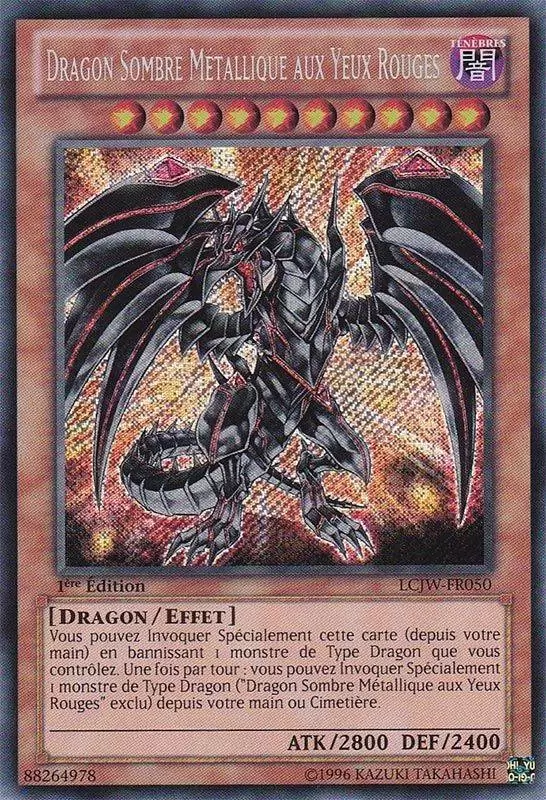 Collection Légendaire 4 : Le Monde de Joey LCJW - Dragon Sombre Métallique aux Yeux Rouge