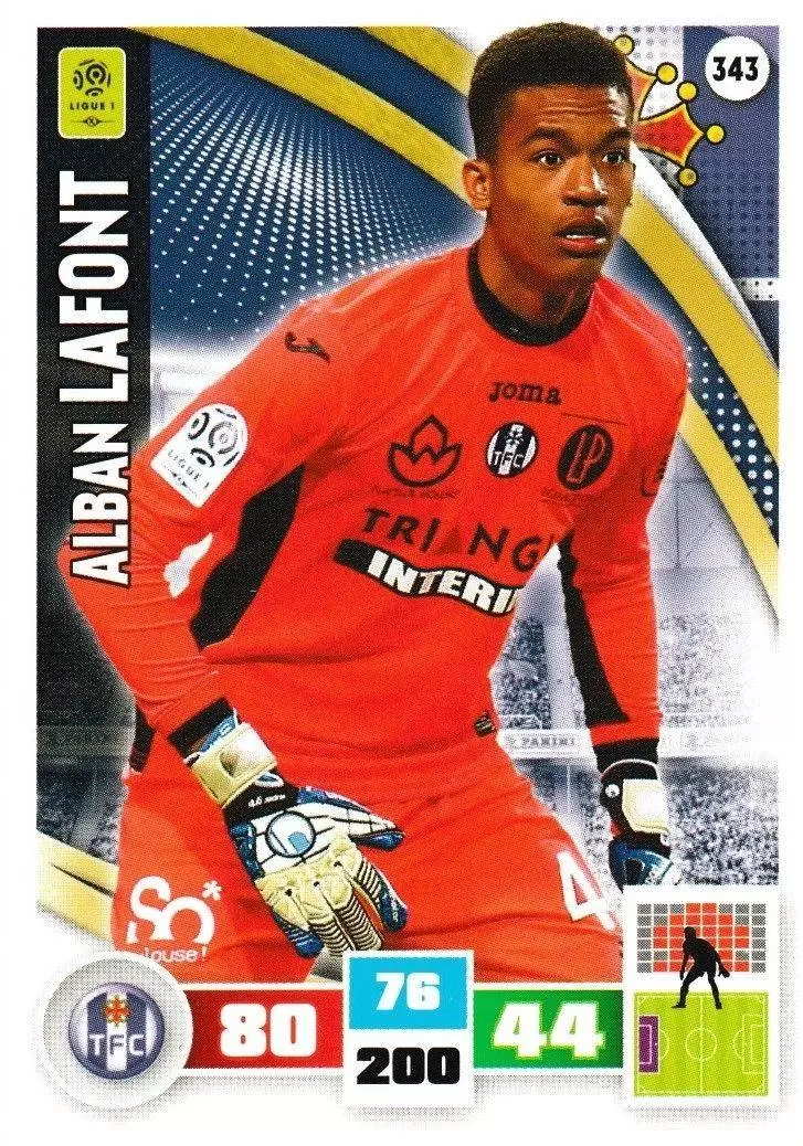 Adrenalyn XL Foot 2016-2017 - Alban Lafont - Toulouse Football Club