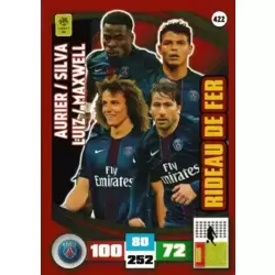 Aurier / Silva / Luiz / Maxwell - Paris Saint-Germain - Rideau de fer