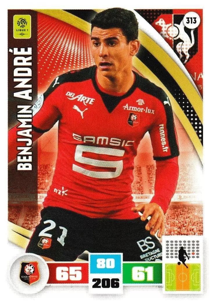 Adrenalyn XL Foot 2016-2017 - Benjamin André - Stade Rennais FC