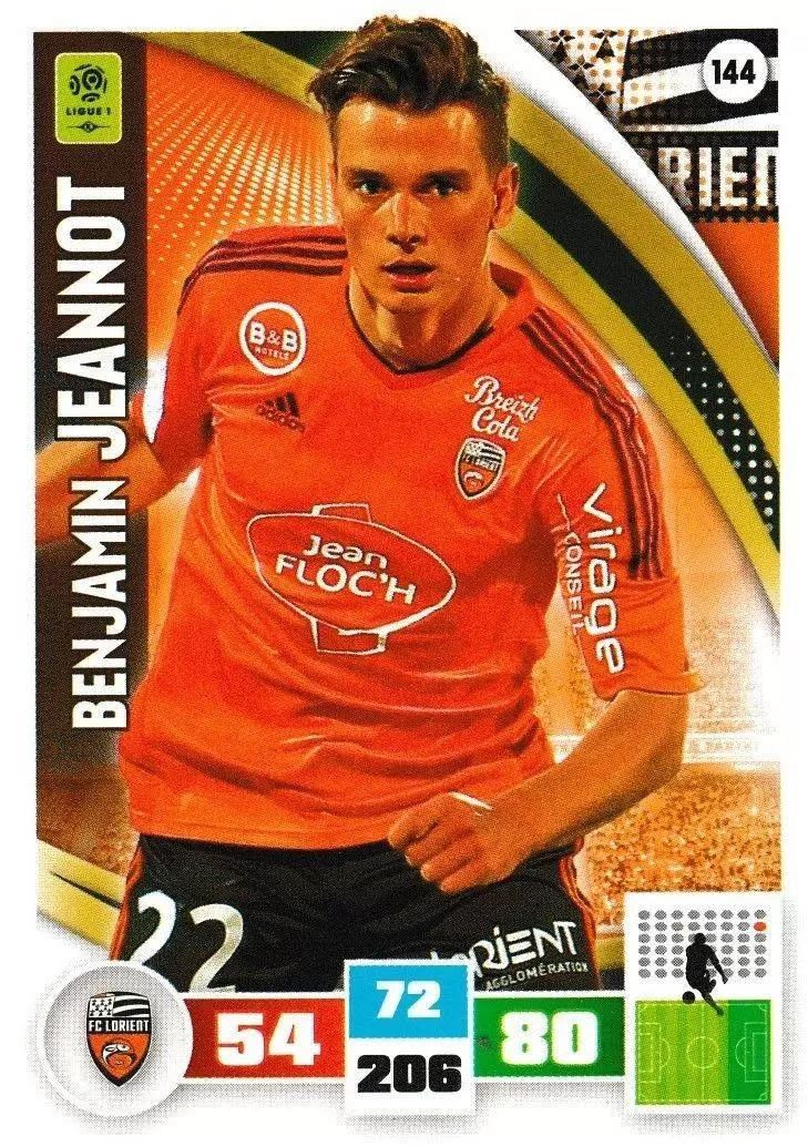 Adrenalyn XL Foot 2016-2017 - Benjamin Jeannot - FC Lorient