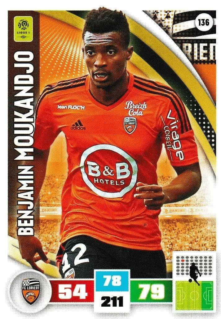 Adrenalyn XL Foot 2016-2017 - Benjamin Moukandjo - FC Lorient