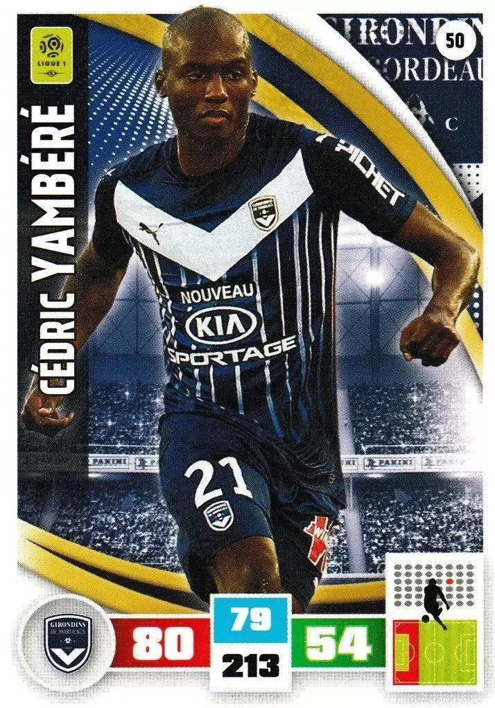 Adrenalyn XL Foot 2016-2017 - Cédric Yambéré - FC Girondins de Bordeaux