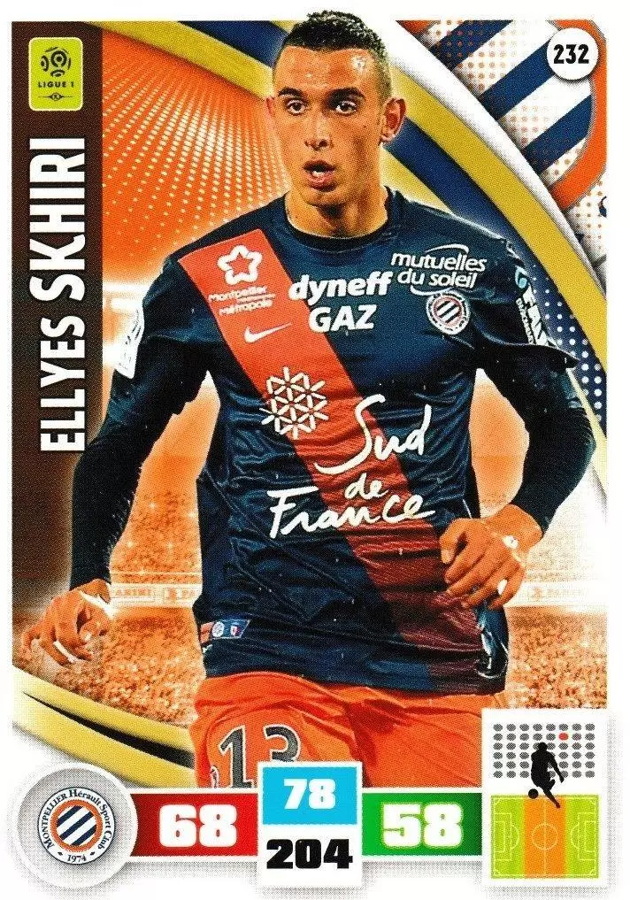 Adrenalyn XL Foot 2016-2017 - Ellyes Skhiri - Montpellier Herault SC