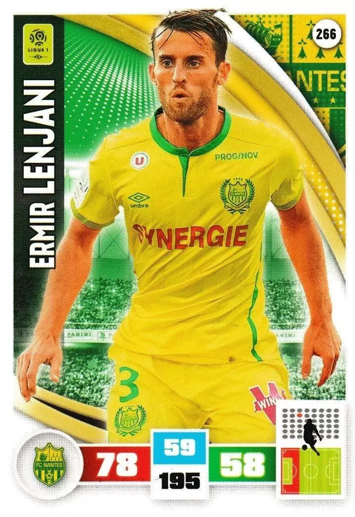 Adrenalyn XL Foot 2016-2017 - Ermir Lenjani - FC Nantes