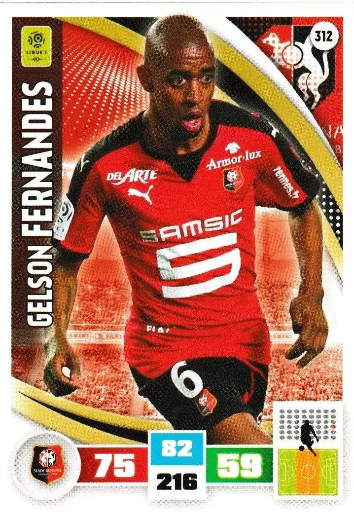 Adrenalyn XL Foot 2016-2017 - Gelson Fernandes - Stade Rennais FC