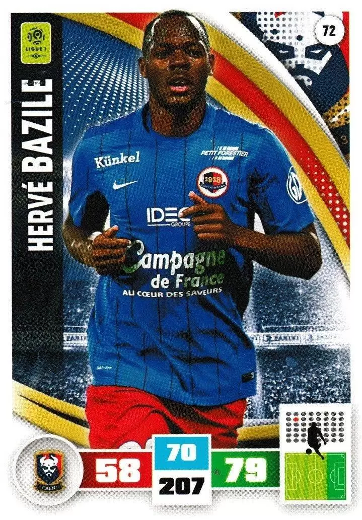 Adrenalyn XL Foot 2016-2017 - Hervé Bazile - Stade Malherbe Caen