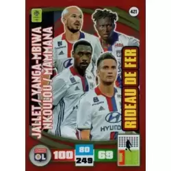 Jallet / Yanga-Mbiwa / Nkoulou / Mammana - Olympique Lyonnais - Rideau de fer