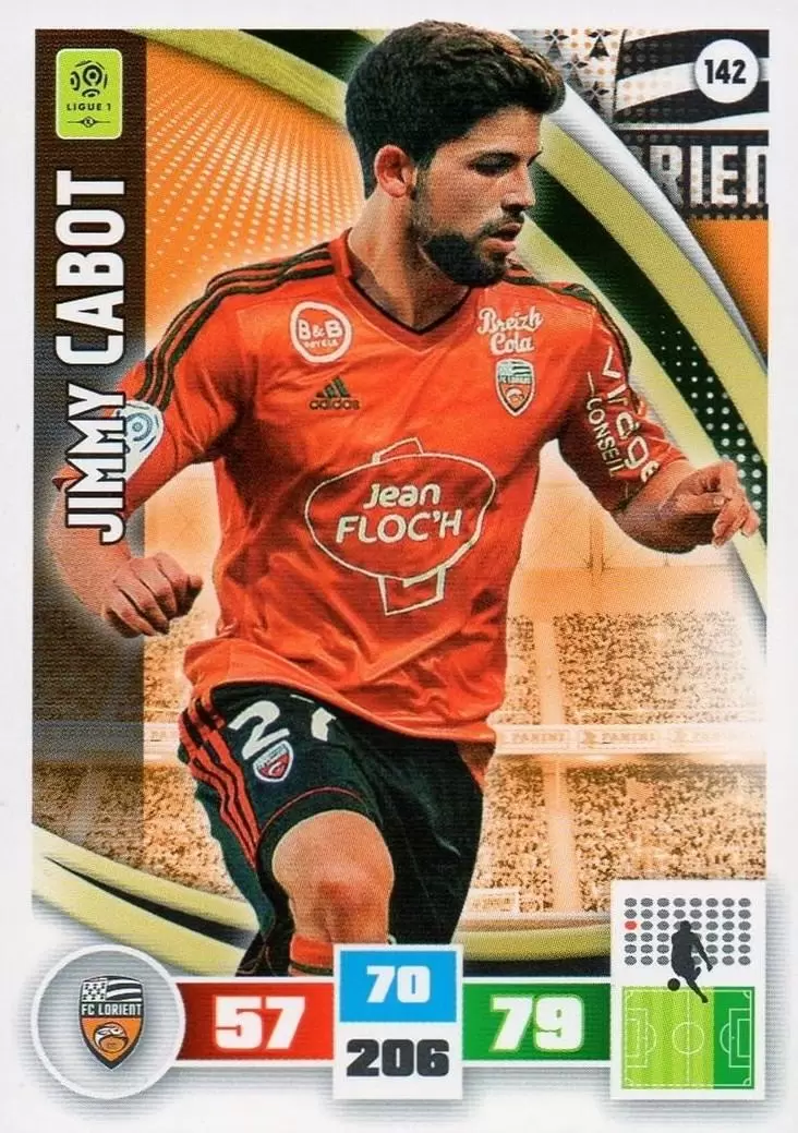 Adrenalyn XL Foot 2016-2017 - Jimmy Cabot - FC Lorient