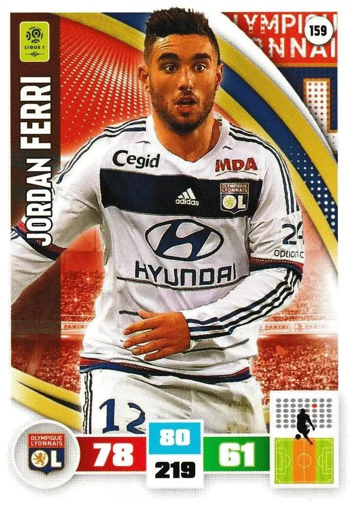 Adrenalyn XL Foot 2016-2017 - Jordan Ferri - Olympique Lyonnais