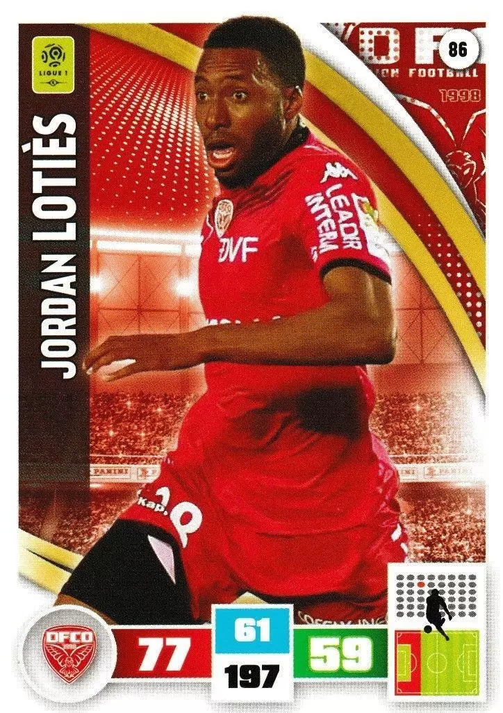 Adrenalyn XL Foot 2016-2017 - Jordan Lotiès - Dijon FCO