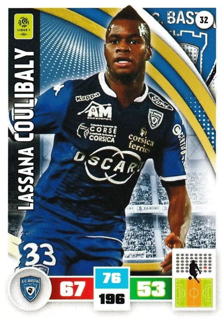 Adrenalyn XL Foot 2016-2017 - Lassana Coulibaly - SC Bastia