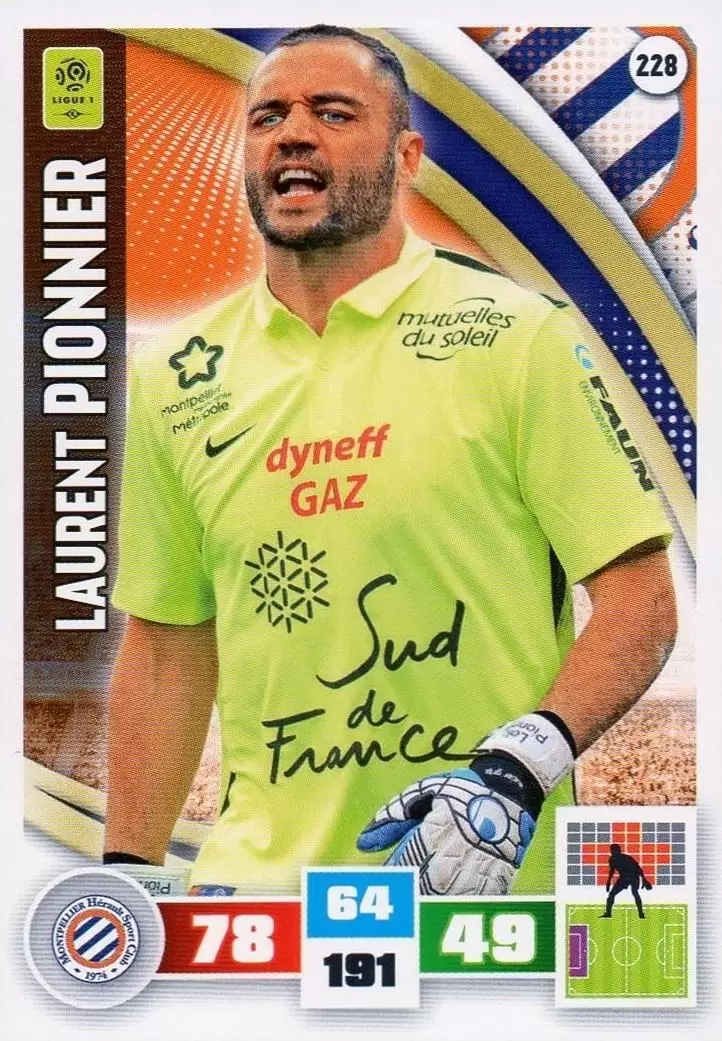 Adrenalyn XL Foot 2016-2017 - Laurent Pionnier - Montpellier Herault SC