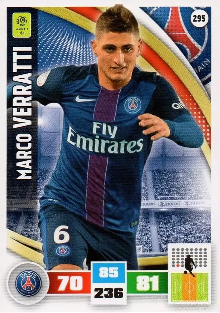 Adrenalyn XL Foot 2016-2017 - Marco Verratti - Paris Saint-Germain