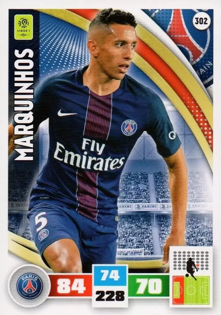 Adrenalyn XL Foot 2016-2017 - Marquinhos - Paris Saint-Germain