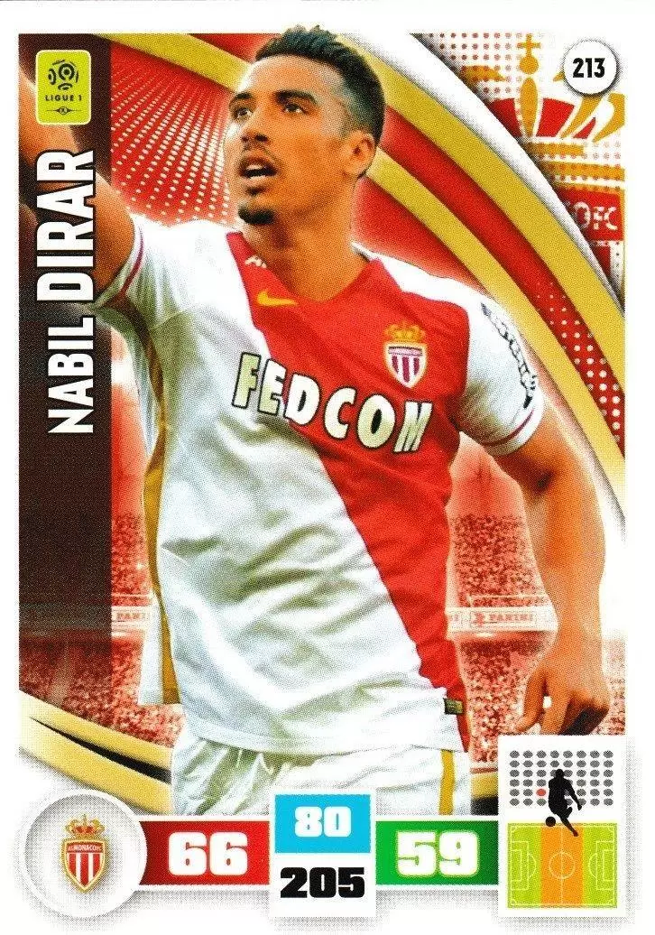 Adrenalyn XL Foot 2016-2017 - Nabil Dirar - AS Monaco