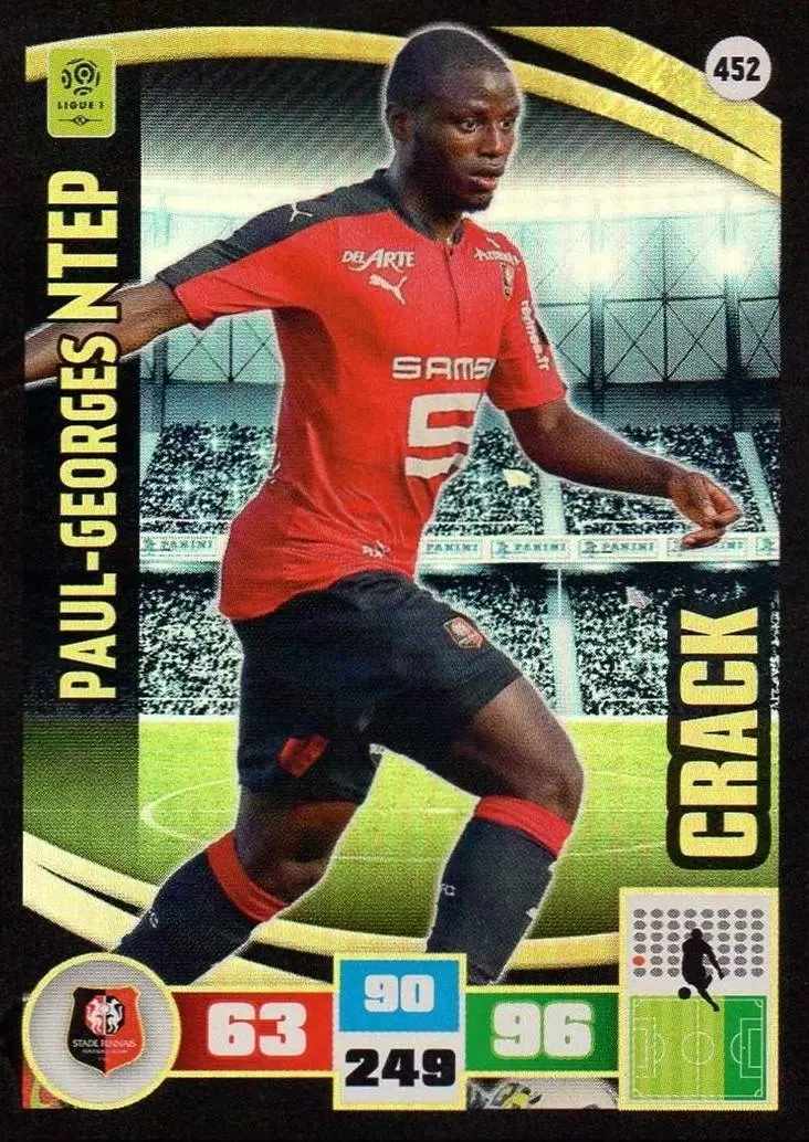 Adrenalyn XL Foot 2016-2017 - Paul-Georges Ntep - Stade Rennais FC - Crack