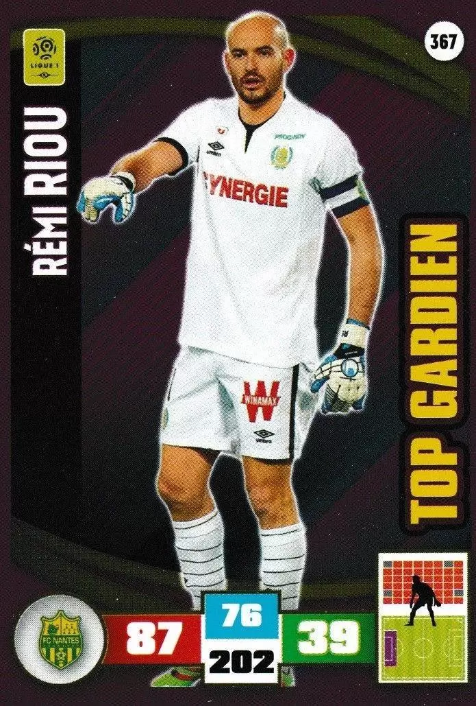 Adrenalyn XL Foot 2016-2017 - Rémy Riou - FC Nantes - Top Gardien
