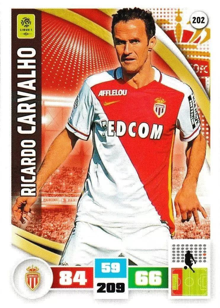 Adrenalyn XL Foot 2016-2017 - Ricardo Carvalho - AS Monaco