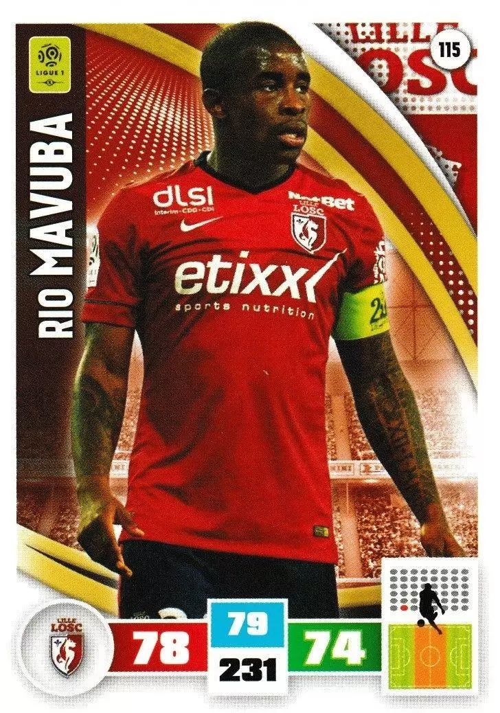 Adrenalyn XL Foot 2016-2017 - Rio Mavuba - LOSC Lille