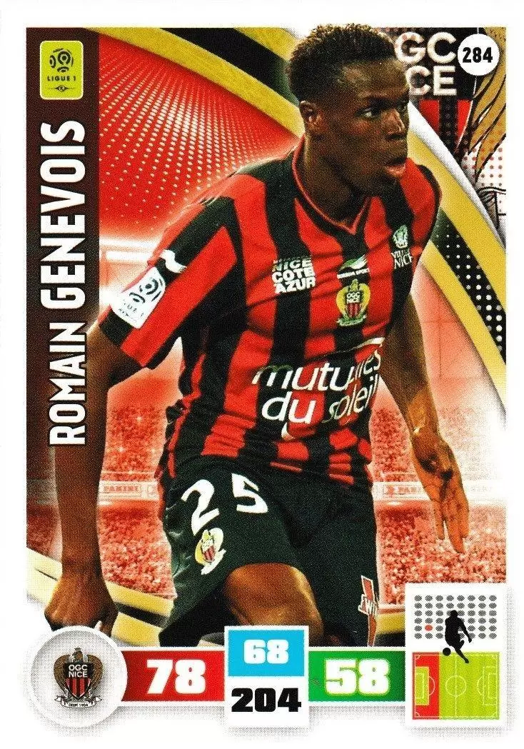 Adrenalyn XL Foot 2016-2017 - Romain Genevois - OGC Nice