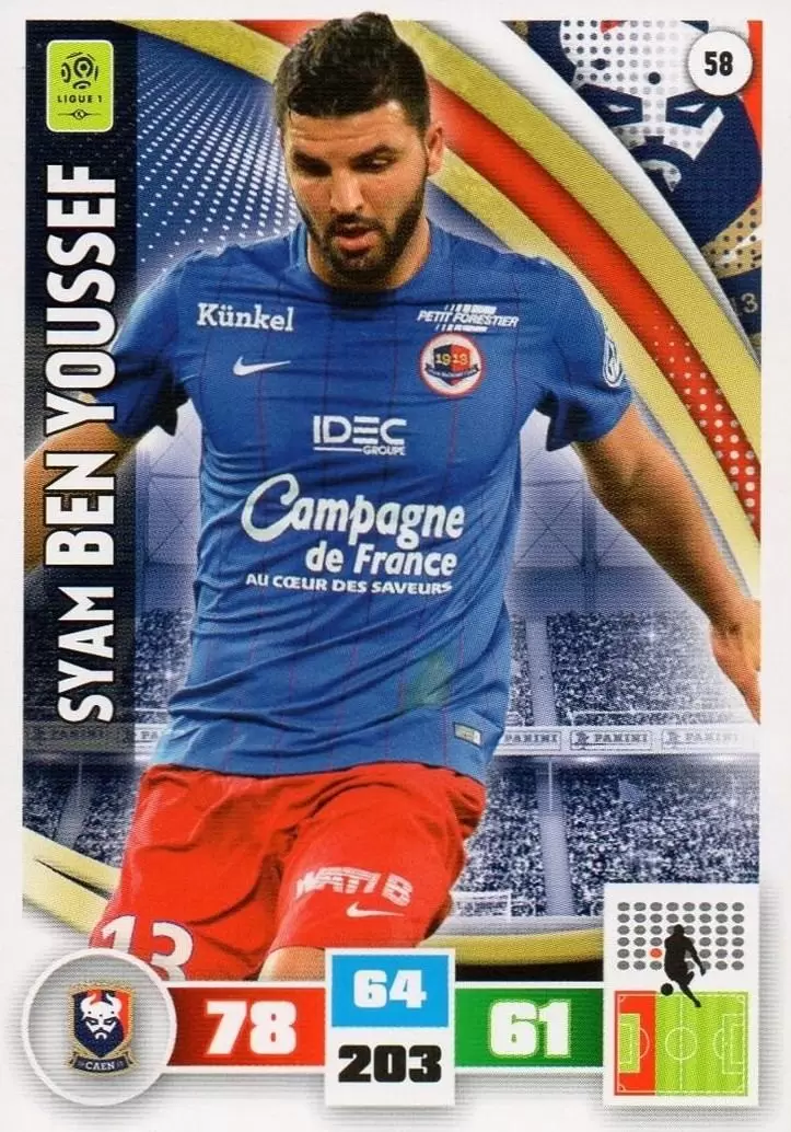 Adrenalyn XL Foot 2016-2017 - Syam Ben Youssef - Stade Malherbe Caen