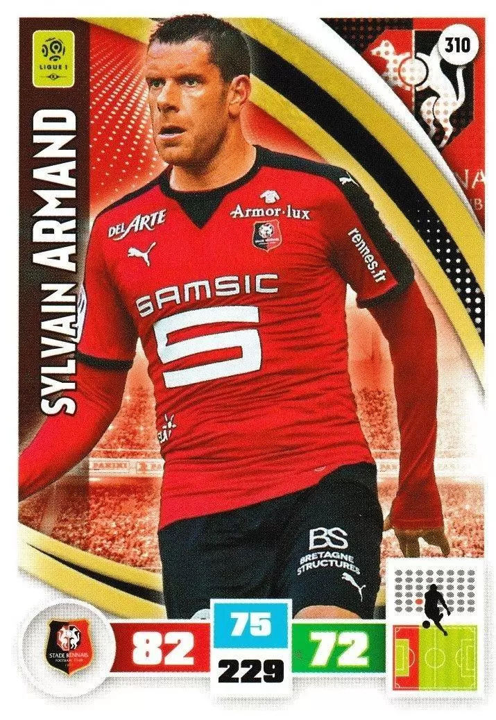 Adrenalyn XL Foot 2016-2017 - Sylvain Armand - Stade Rennais FC