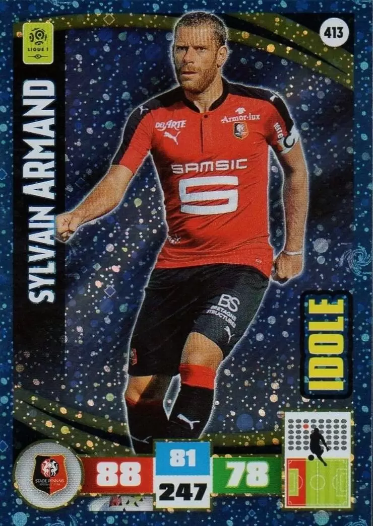 Adrenalyn XL Foot 2016-2017 - Sylvain Armand - Stade Rennais FC - Idole