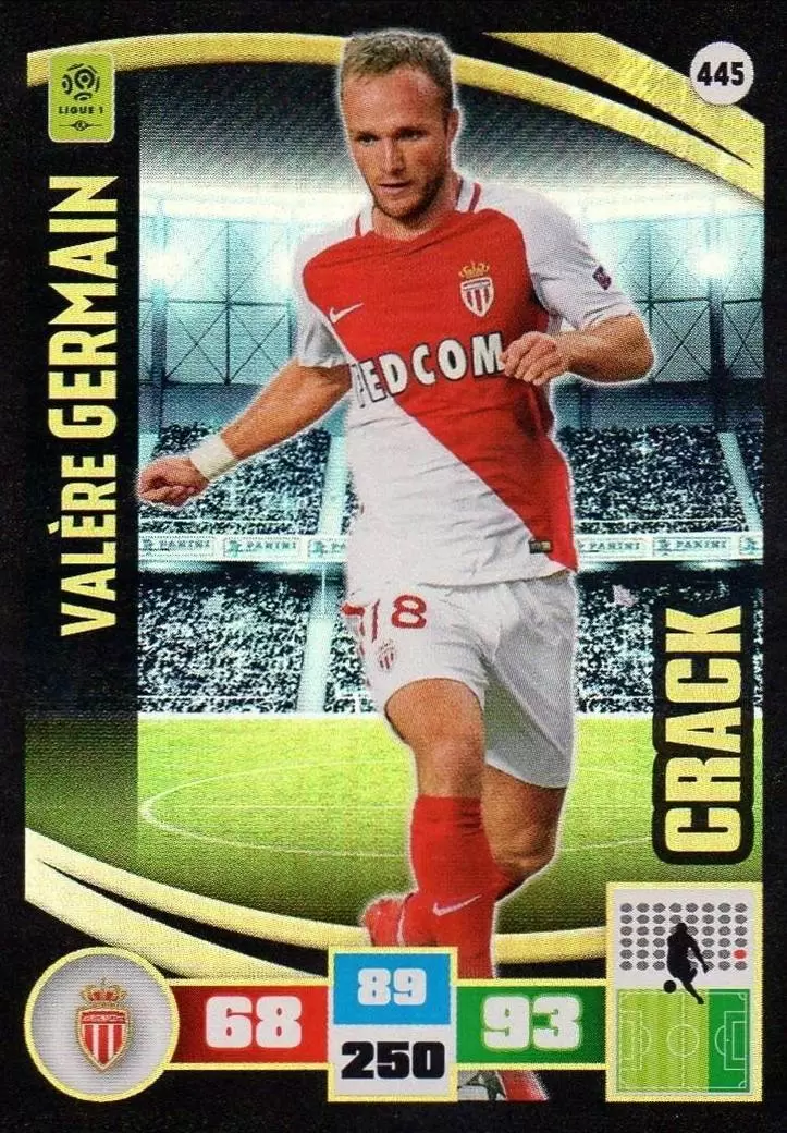 Adrenalyn XL Foot 2016-2017 - Valère Germain - AS Monaco - Crack