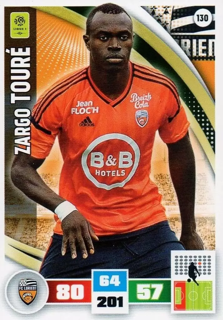 Adrenalyn XL Foot 2016-2017 - Zargo Touré - FC Lorient